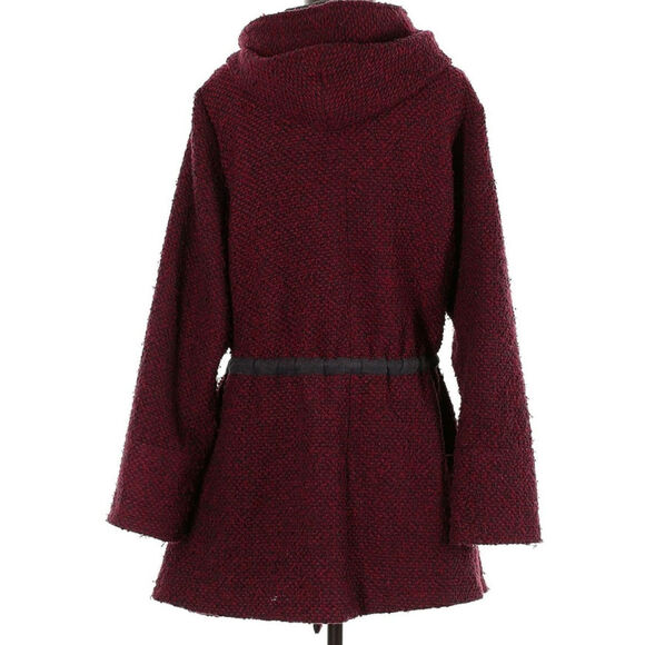 Free People Small Red Satellite Heavy Tweed Coat Jacket - Picture 3 of 7